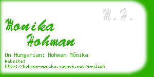 monika hohman business card